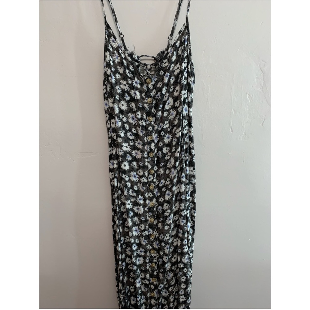 American Eagle Floral Print Maxi Dress with Slit